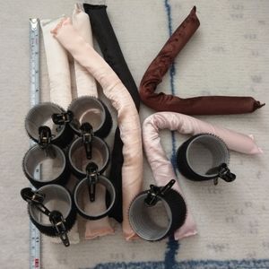 Velcro Hair Rollers and Satin Hair Rods heatless curls overnight